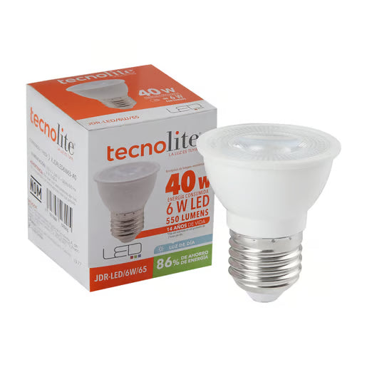 TECNOLITE LAMP HAL JDR 6W100-240V6500KE27400LM JDR-LED/6W/65