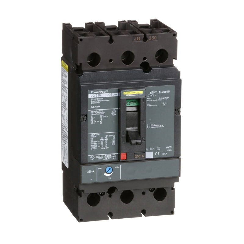 SQUARE D INT TERMOMAG C/ZAPATA 3X250A 35KA 480VAC 250VDC