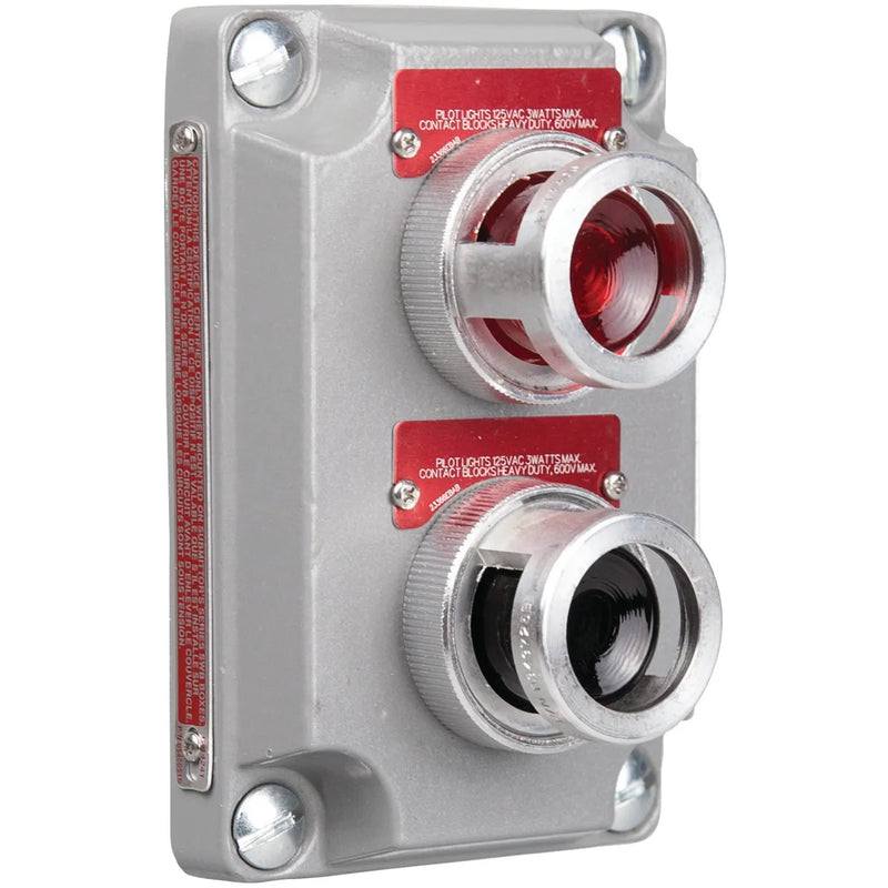 HUBBELL TAPA C/DOS LUCES P/PILOTO RJO/VERDE 3/4