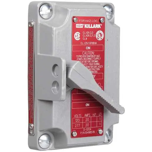 KILLARK TAPA APE C/INTERRUPTOR 2P 20A P/CAJA SWB
