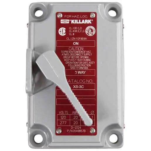 KILLARK TAPA APE C/INTERRUPTOR 3P 20A P/CAJA SWB