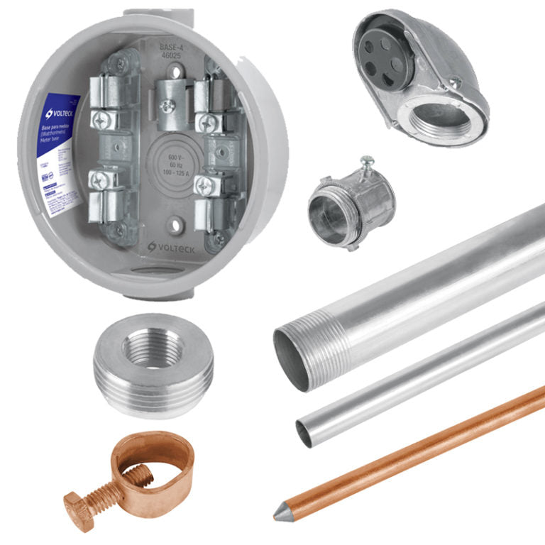 COMORSA KIT CFE INSTALACION BIFASICA C/TUBO 3MTS