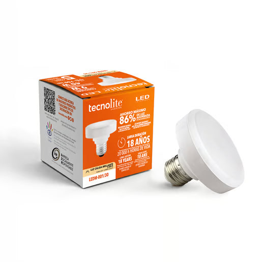TECNOLITE FOCO A19 LED 9W100-240V3000KE27700LM MAJORIS LEDM-001/30