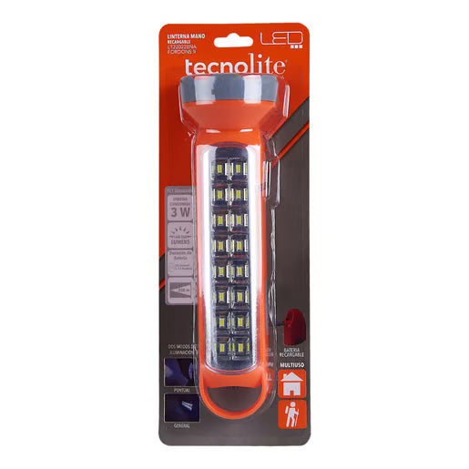 TECNOLITE LINTERNA RECARGABLE LITIO BAT 4V
