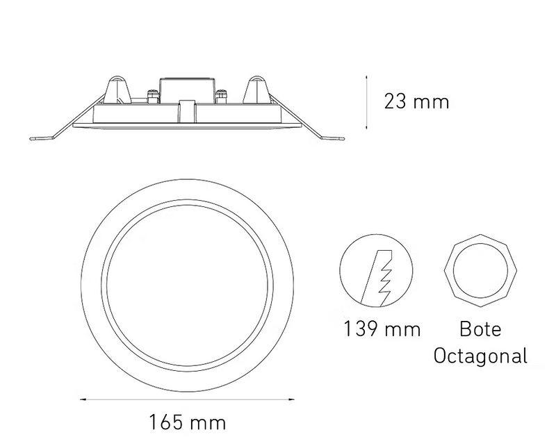 MAGG LUNA 9 FLAT 9W 100-240V 30K BC
