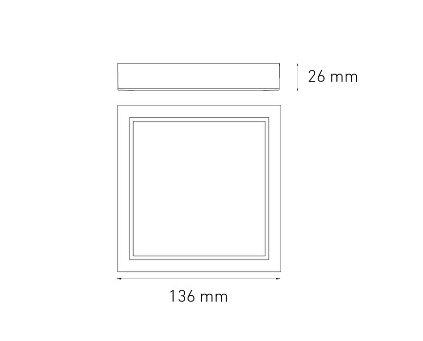 MAGG SQ 9 FLAT S 9W 100-240V 30K BC