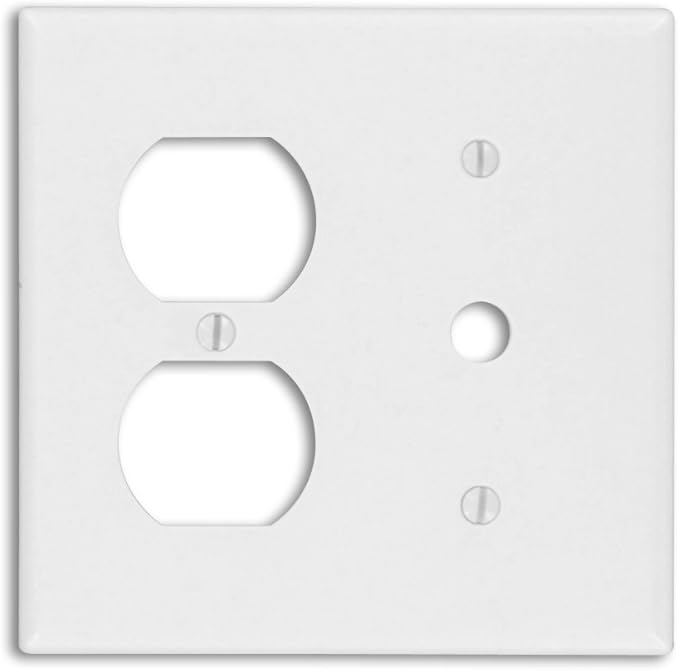 LEVITON PLACA 2M P/1 CONTACTO DUPLX 1 TEL (406) BCO