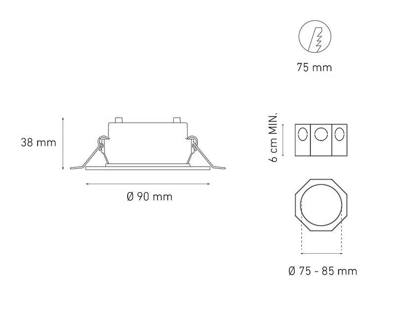 MAGG LUNA 4 4W 100-240V 60K BC