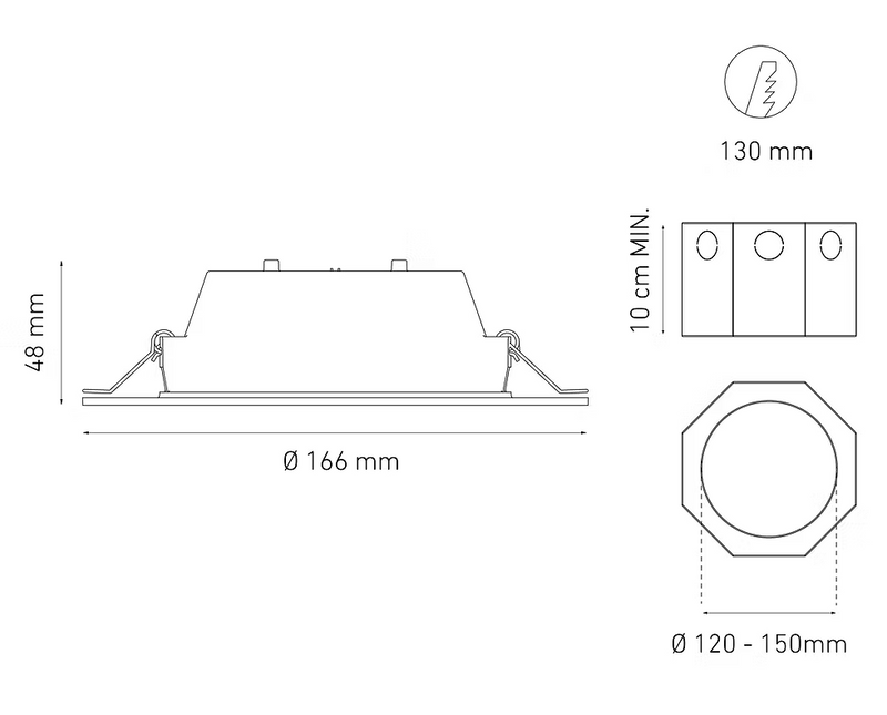 MAGG LUNA 9/8W 100-240V 40K IP 65 BC