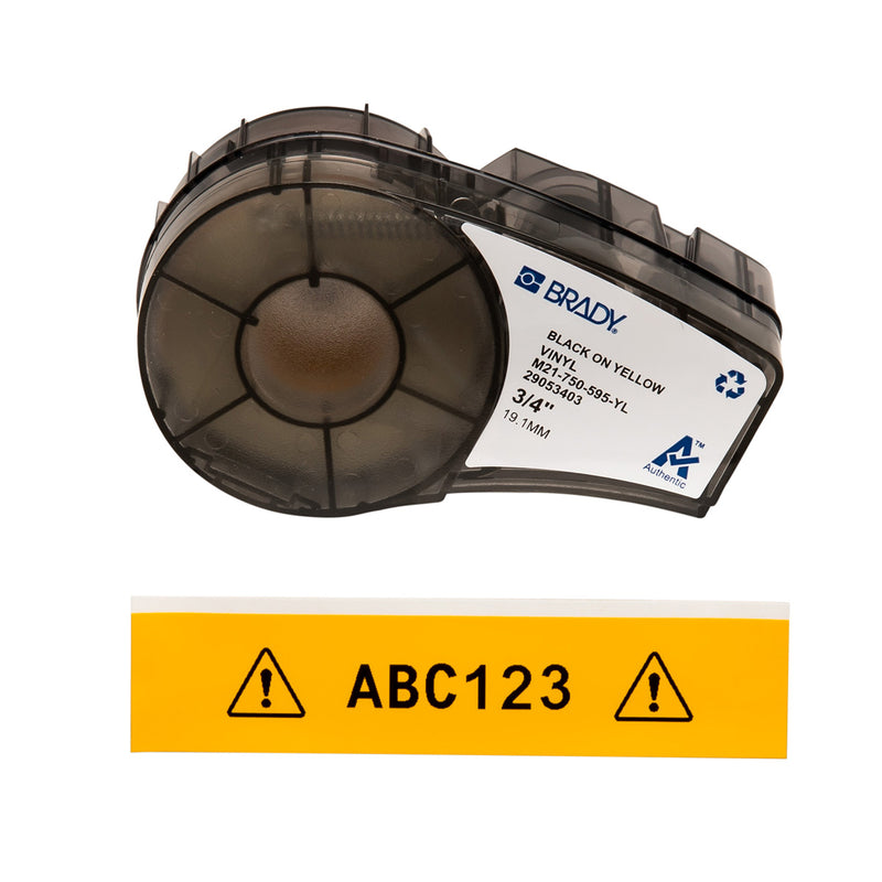 BRADY ETIQUETA AMARILLA DE 3/4" P/IMP. BMP21-PLUS C/RIBBON