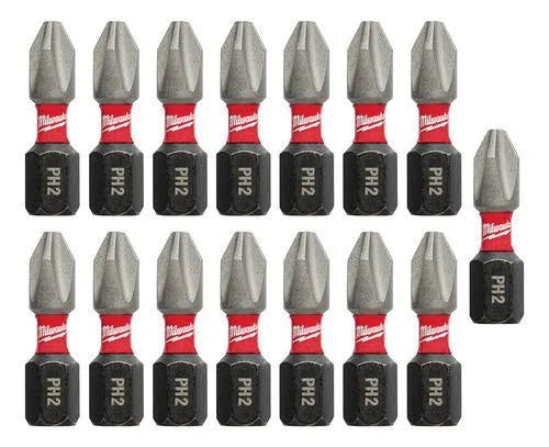 MILWAUKEE PUNTA INSERTO PH2 -PAQUETE 15 PCS PARA CONTRATISTA