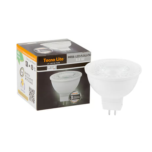 TECNOLITE FOCO MR16 LED 5.5W 100-240V 3000K 350LM