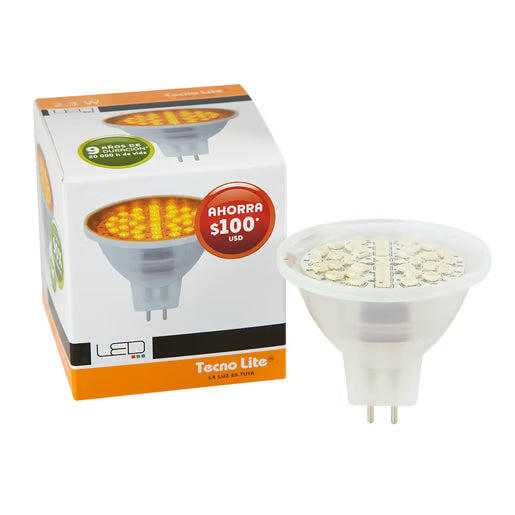 TECNOLITE FOCO MR16 LED 2.3W AMARILLO
