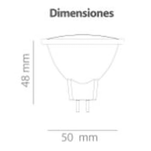 TECNOLITE FOCO MR16 LED 2.3W ROJO