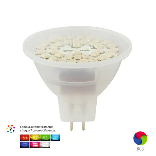 TECNOLITE FOCO MR16 LED 3W RGB 127V