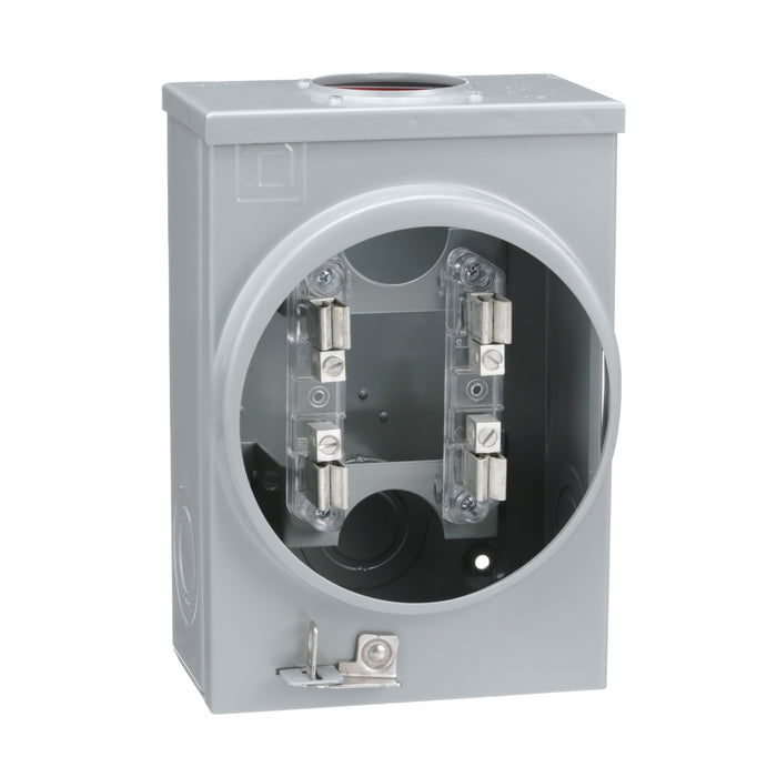 SQUARE D BASE MEDIDOR 1F 2H 4 MORDAZAS 100A 127VAC 1-1/4