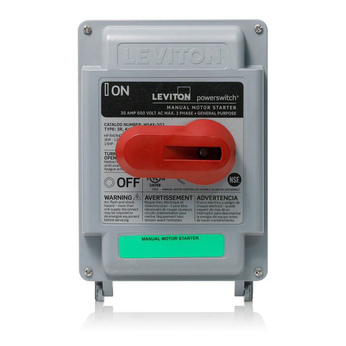 LEVITON ARRANCADOR MANUAL P/MOTOR 3O 30A 600V 3HP 120V 7.5HP 240V