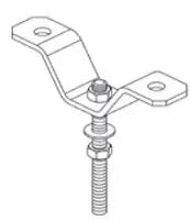 ANCLO CLIP U P/FIJAR BARRA ROSCADA DE 1/2 IN