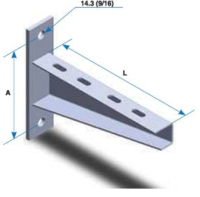Crossline Ménsula Para Pared 9" Galvanizada SKU: MPP-09GI