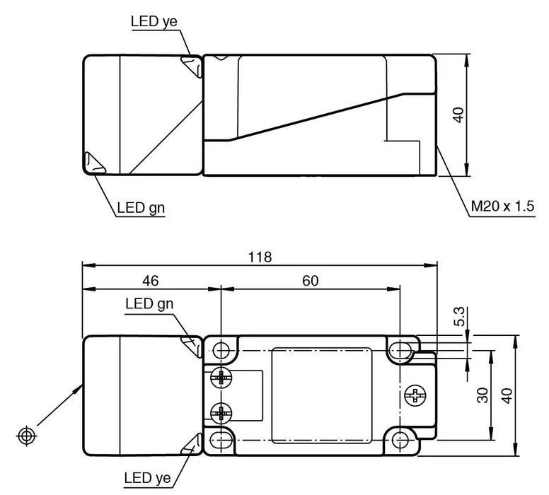 PEPPERL INDUCTIVE SENSOR NBB20-U1-A2 194784