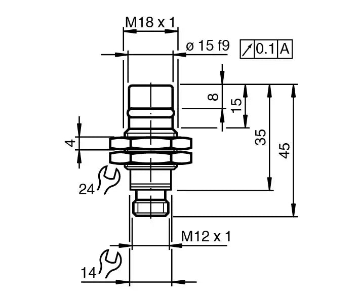 PEPPERL NJ1.5-18GM-N-D-V1 SENSOR DE RANURA INDUCTIVO
