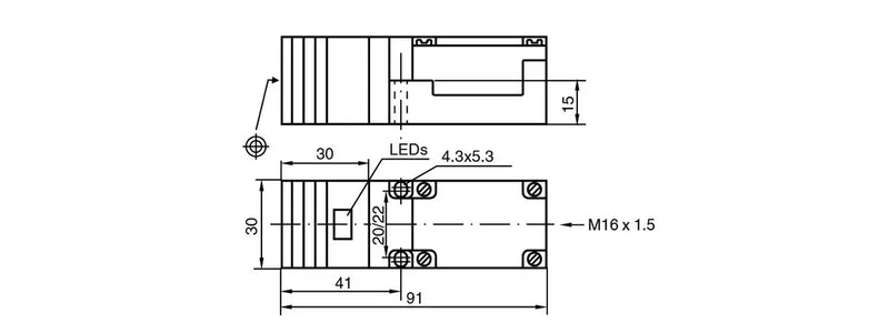 PEPPERL INDUCTIVE SENSOR NJ15-M1K-A2 222494