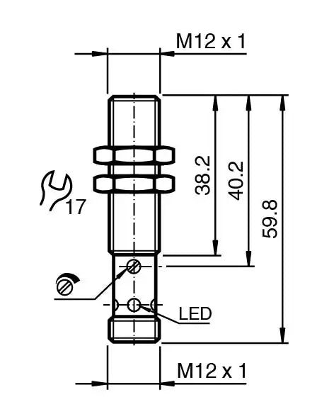 PEPPERL SENSOR CAPACITIVO M12 SN 4MM PNP NA CONECTOR M12 4P 21062