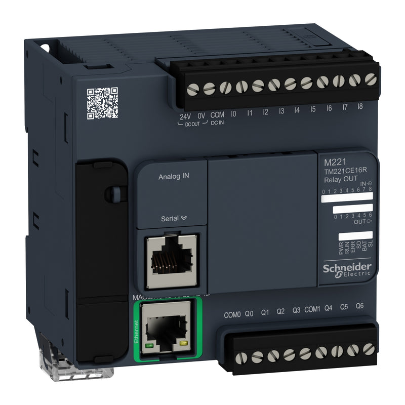 SCHNEIDER CONTROLADOR M221 16 E/S RELEVADOR ETHERNET