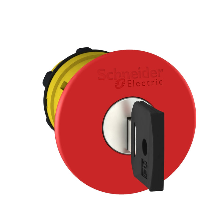 SCHNEIDER CABEZA PAR EMER 40MM ROJO C/LLAVE TRIG EMERGENCY STOP
