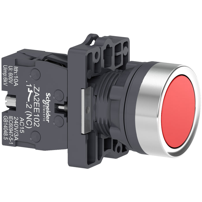 SCHNEIDER BOTON PULS. REDONDO 22MM ROJO IP65
