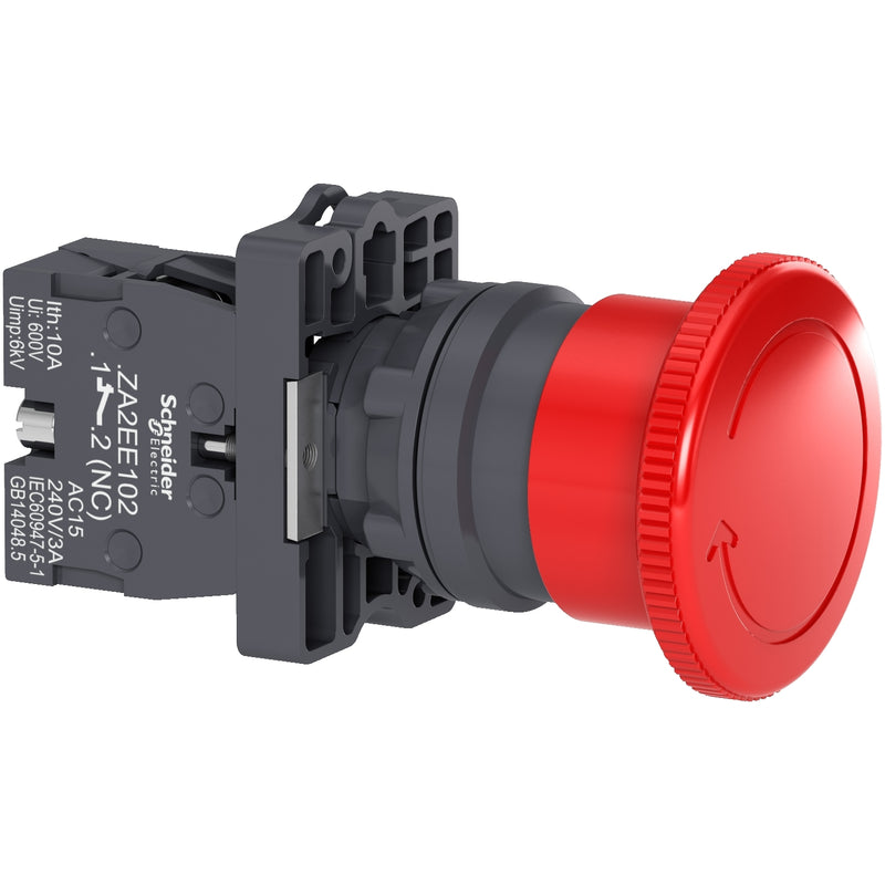 SCHNEIDER BOTON P/EMERGENCIA 22MM CABEZA40MM SIN GATILLO ROJO