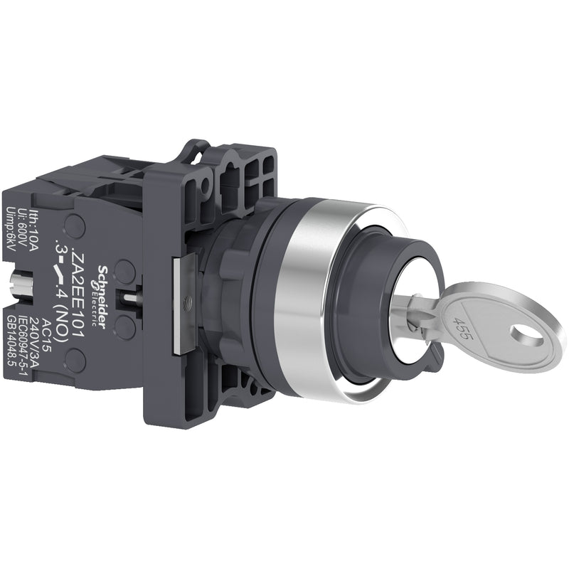 SCHNEIDER SELECTOR LLAVE 2 POS 2NA COMP PLAST NEGRO
