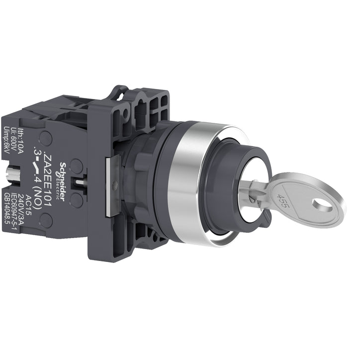 SCHNEIDER SELECTOR LLAVE 2 POS 2NA COMP PLAST NEGRO