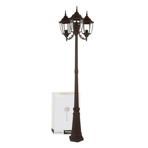 TECNOLITE EXTERIOR POSTES S/L100-240VE27X3 BADALONA PFT-6004-3/CF