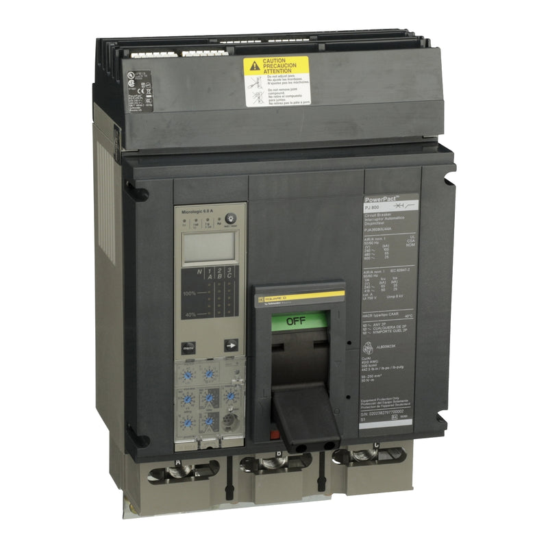 SQUARE D INT TERMOMAG I-LINE 3X800A 65KA 480VAC MICROLOGIC 6.0