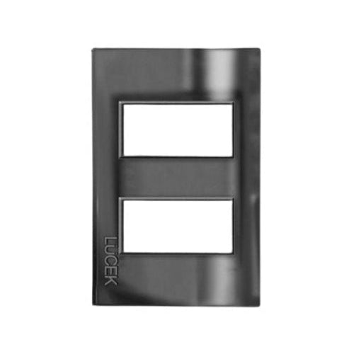 LUCEK CRIS PLACA 2MOD ESPEJO NEGRO