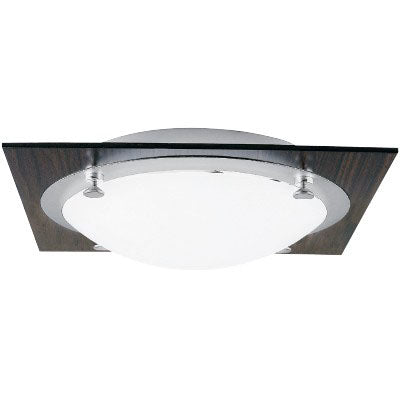 TECNOLITE LUM TECHO BASE MADERA CRISTAL PERLADO