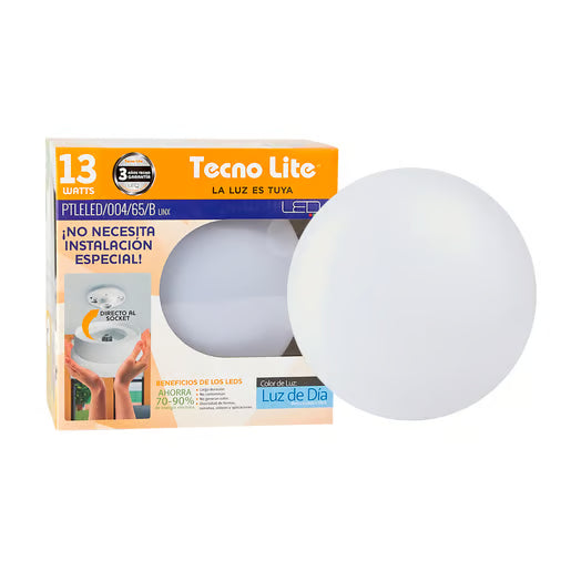 TECNOLITE INTERIOR PLAFONES LED13W100-240V6500KE27 COLUMBUS PTLELED/004/65/B