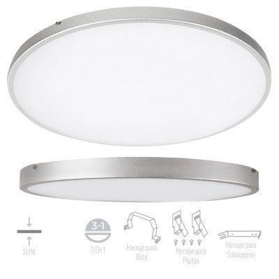 TECNOLITE INTERIOR PLAFONES LED 15W6500K IBIZA II PTLLED-01RD/15W/65