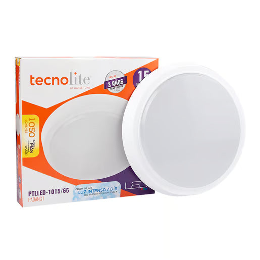 TECNOLITE INTERIOR PLAFONES LED 15W100-240V6500K PADANG I PTLLED-1015/65