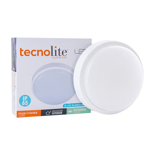 TECNOLITE INTERIOR PLAFONES LED 9W100-240V4000K LACERTA PTLLED-1110/40/B