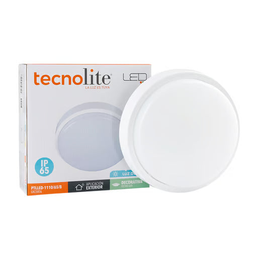 TECNOLITE INTERIOR PLAFONES LED 9W100-240V6500K LACERTA PTLLED-1110/65/B