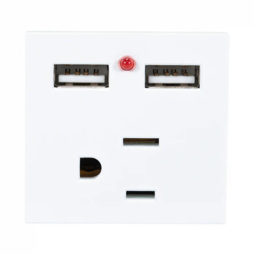 LUCEK CRIS CONTACTO Y 2 USB BLANCO (REQ 2 PBL120)