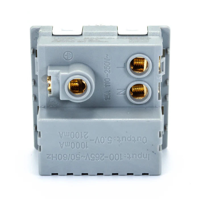 LUCEK CRIS CONTACTO Y 2 USB BLANCO (REQ 2 PBL120)