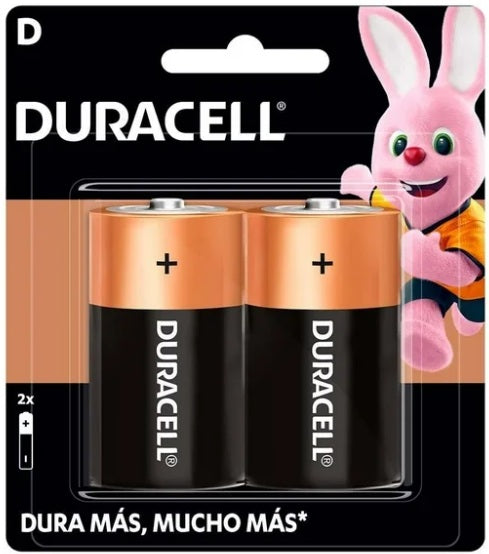 BLISTER 2 PILAS DURACELL 1.5V TAMAÑO ""D""