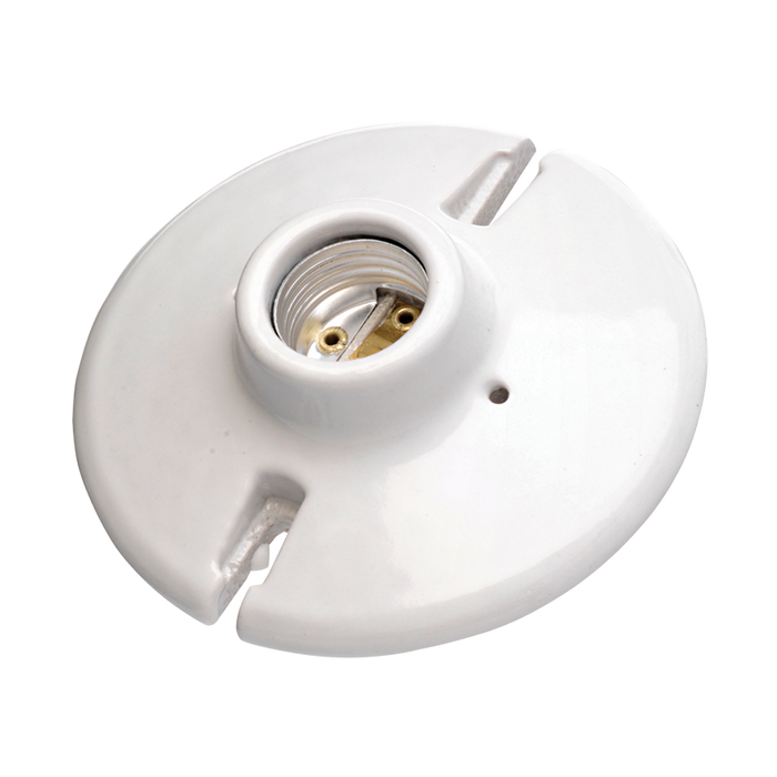 ARGOS PORTALAMPARA REDONDA E26 DE PORCELANA DE 4"