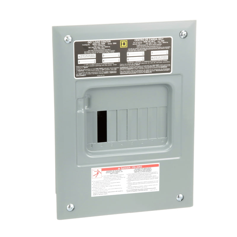 SQUARE D CENTRO CARGA QO ZAP 6 POLOS 100A 1F3H