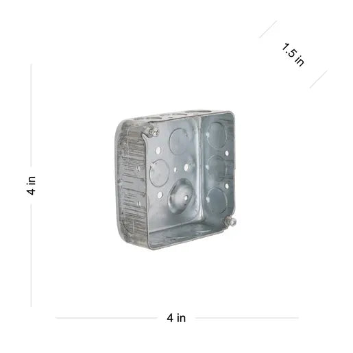CAJA RACO CUADRADA GALVANIZADA DE 1/2"" 190