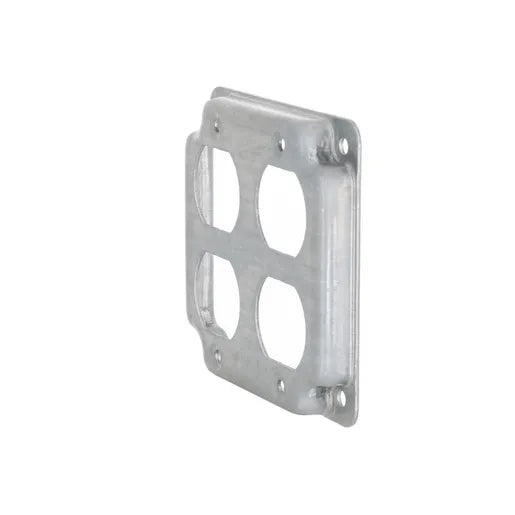 HUBBELL TAPA CUADRADA DE 4" CON 2 CONTACTOS DUPLEX