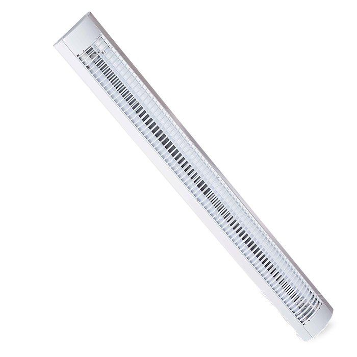MEGAMEX GABINETE T8 2X20W LED CON LOUVER TIPO REJILLA 6500K